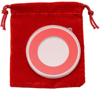 Ornament Capsule and Red Pouch - Product Packaging
